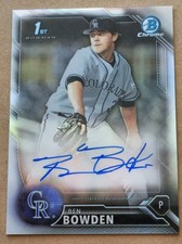 2016 Bowman Draft Chrome Auto Refractor 167/499 Ben Bowden #CDA-BB Rockies 