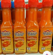 X4 LOT CHILE HABANERO ,SALSA  HOT RED SAUCE MEXICO LINDO CHILLI PEPPER