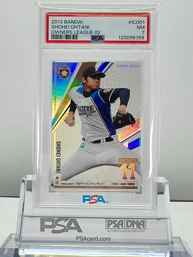 SHOHEI OHTANI 2013BANDAI OWNERS LEAGUE 02 PITCHING#IC001 ROOKIE CARD!PSA7!LOWPOP