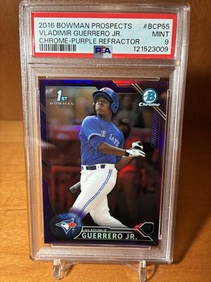 Vladimir Guerrero Jr. 2016 Bowman Prospects Chrome Purple Refractor RC/250 PSA 9