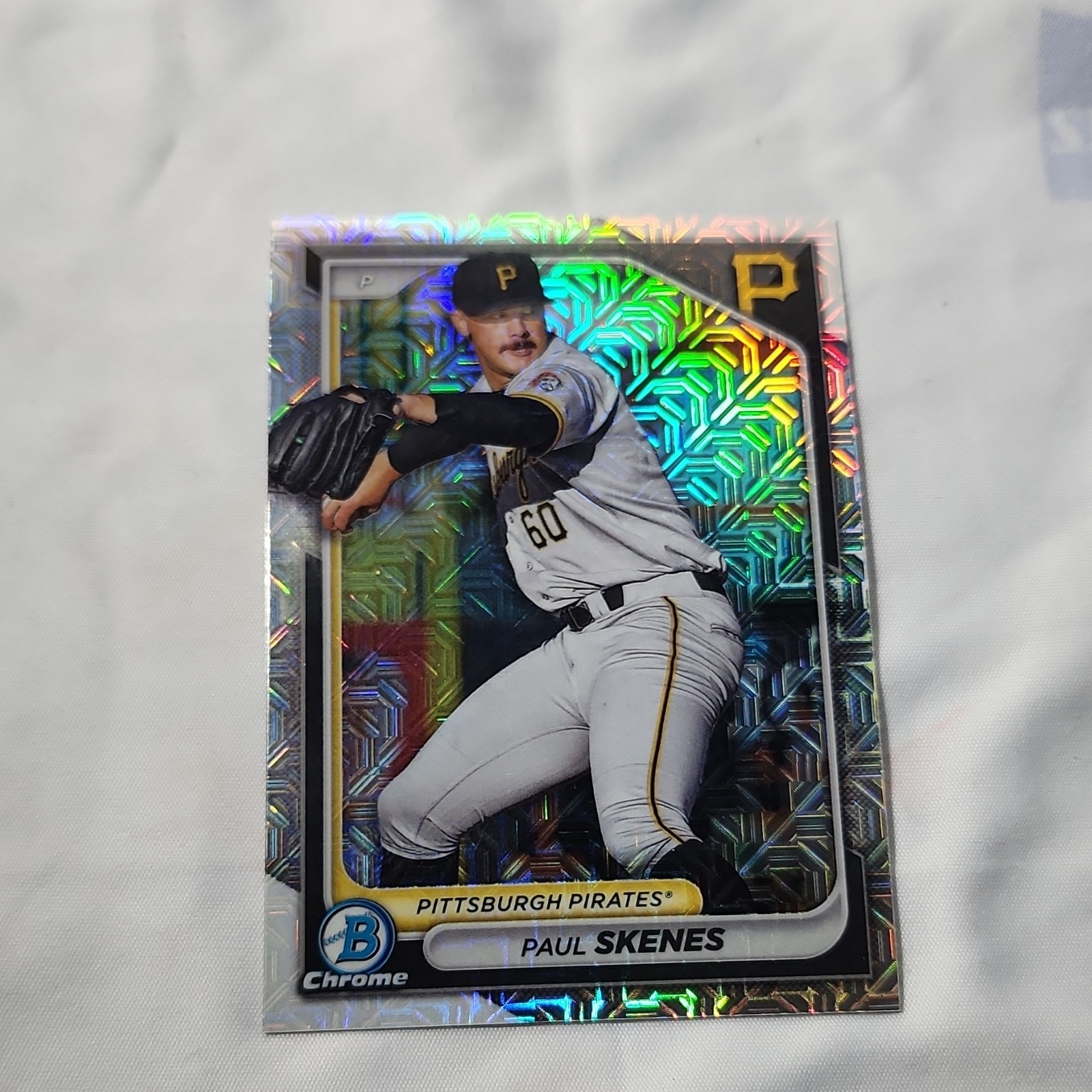 Topps 2024 Bowman Chrome Paul Skenes Mojo Refractor #BCP-125 Pirates