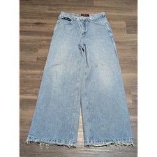 Pantalones de mezclilla de colección No Excuses Urban Girl mega pierna dobladillo desgastado talla 14W años 90 patinador