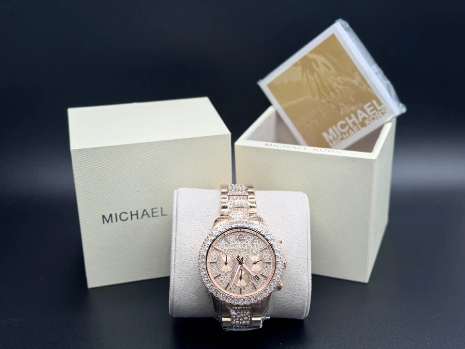 Reloj Pulsera MICHAEL KORS Layton MK7285 Cronógrafo Oro Rosa Brillo Cristal 42mm Foto 2 de 4