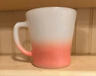 Vintage Fire King Milk Glass Ombre Mug Pink