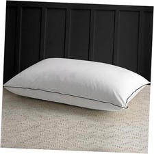  Medium Firm Feathers Down Pillow King Size Pack of 1, King (Pack of 1) White