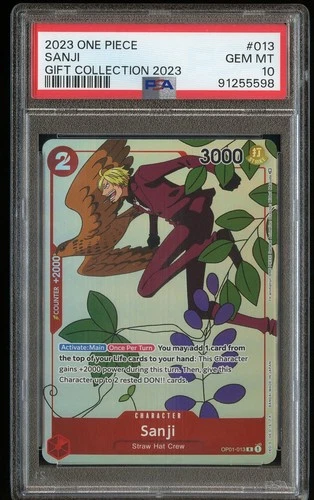 2023 One Piece English SANJI Gift Collection 2023 OP01-013 - PSA 10
