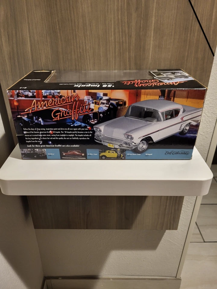 58 Impala American Grafitti 1:18 Scale AMERICAN MUSCLE ERTL Die Cast NEW MIB - Image 4 of 4