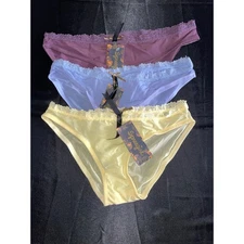 3 PAIR SEVEN TIL MIDNIGHT FRENCH CUT BIKINI PANTIES LINGERIE SIZE S NEW