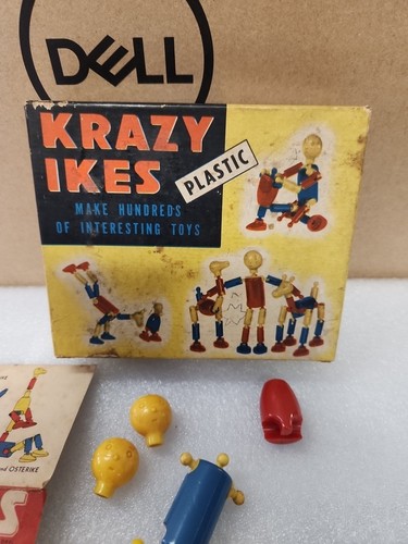 Vintage 1950s Whitman 5691 Krazy Ikes Plastic Building Toy Large Deluxe Set USA - Picture 3 of 4