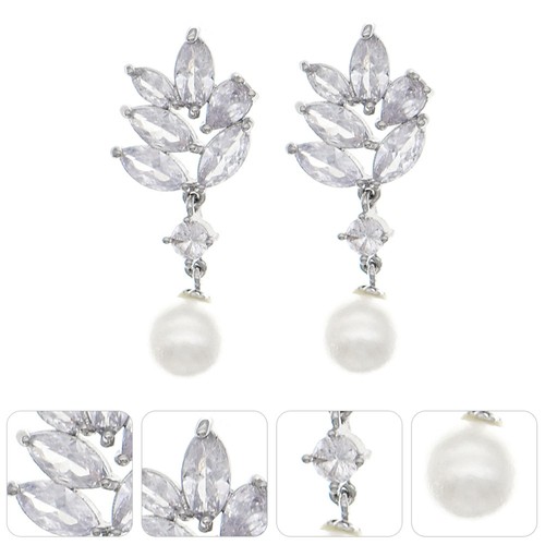 Orecchini a nappa con diamanti a goccia di pioggia floreale con cristalli Swarovski, orecchini lunghi da sposa, orecchini con dichiarazione da sposa in cristallo Cz - Italia