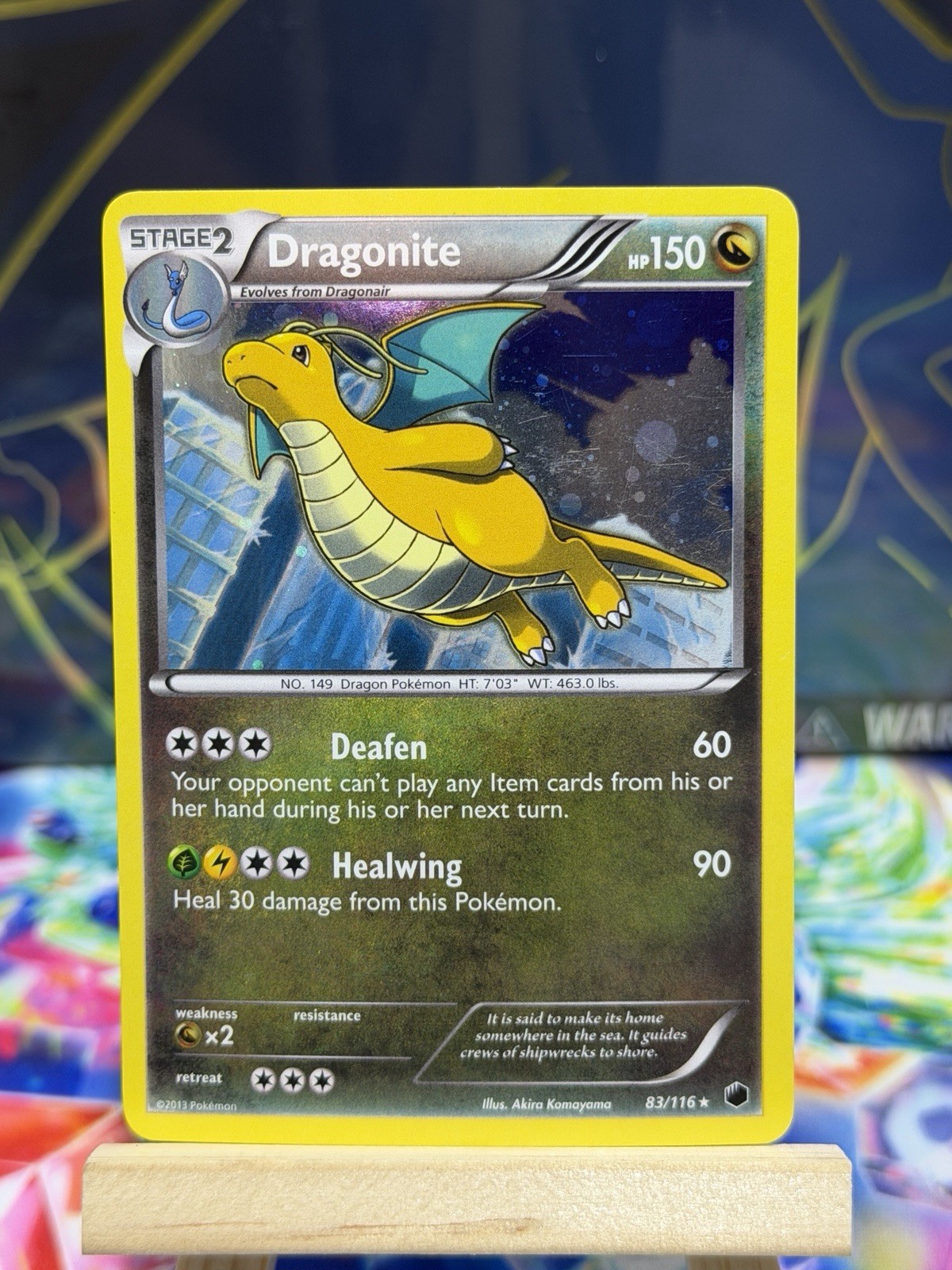 Pokémon Dragonite 83/116 Plasma Freeze Holo Rare Stage 2 150 HP Card English