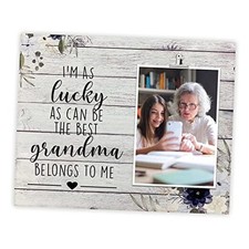 Grandma Gifts from Granddaughter - Grandma Picture Frame Holds 4x6 Photo -