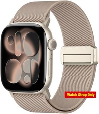 Nylon Elastic Sport Loop Band for Apple Watch 40mm 44mm, Magnetic Clasp Strap