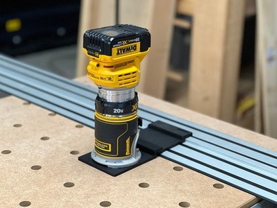 Track Saw Guide Rail Router Adapter for Trim Routers DCW600B DWP611 20V