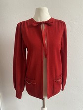 Escada Vintage Strickjacke Cardigan Knit 80s 90s 90er 80er Rot