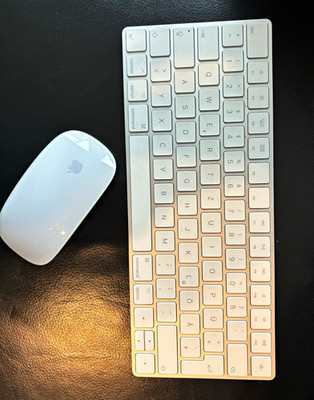 Apple Magic Keyboard + Magic Mouse Set QWERTZ Deutsch Weiß/Silber Aluminium