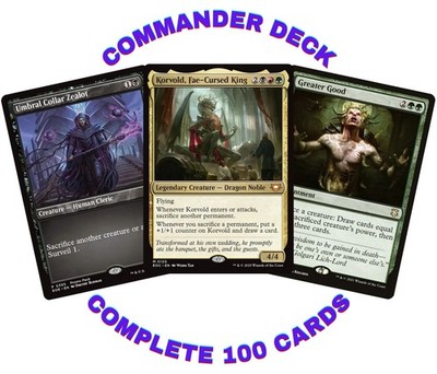 mtg korvold commander deck Korvold, Fae-Cursed King/Sacrifice/Budget Commander/EDH Deck 100 Cards MTG