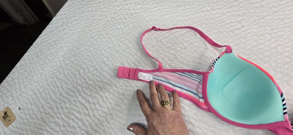 Sujetador Flirtitude Mujer 36B Rosa Rayas Con Aros FavePush Up Sexy Colorido Foto 4 de 4