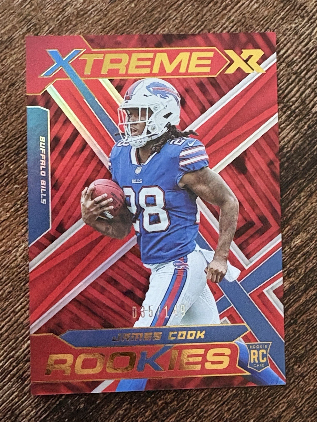 James Cook Panini XR Xtreme Rookies #XTR14 Red