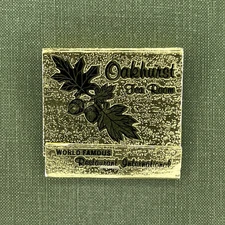 Oakhurst Tea Room Somerset Pennsylvania Rare Vintage Matchbook Matches Unstruck