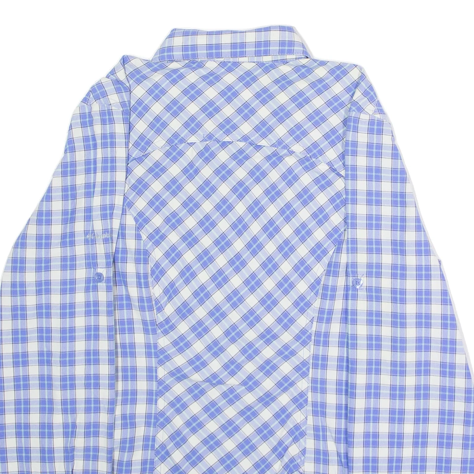 Camisa feminina COLUMBIA xadrez azul manga longa M - Imagem 4 de 4