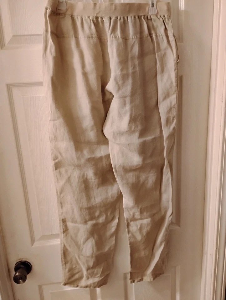 Sophie Max 100% Linen Pants Size L Drawstring 32/31 - Image 2 of 4