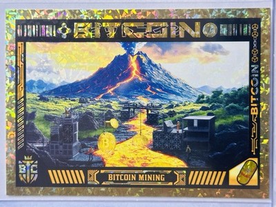 BITCOIN MINING #9 2024 Bitcoin Trading Cards OPP BTCTC S3 WVV GOLD HOLO /421