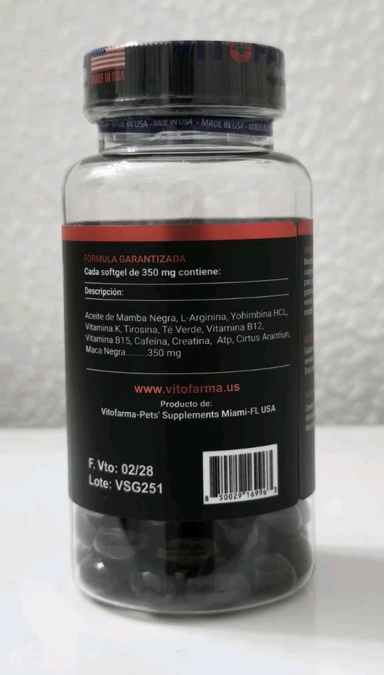 Mamba Gallos/Roosters - 100 Softgels for Animals Exp 02/28 - Image 3 of 3