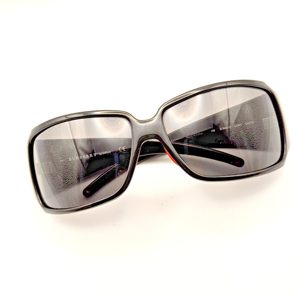 Burberry Sunglasses B8487/S D28E5 Black Oversized Wrap Frame Gray
