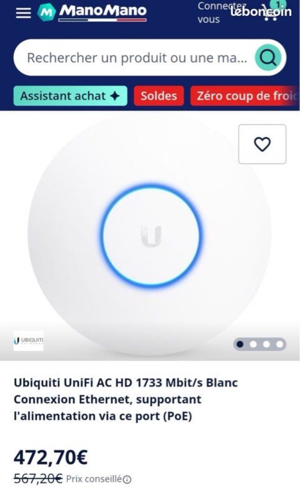 Antenne Wifi Ubiquiti Unifi AC HD pour resoudre les saturations reseau