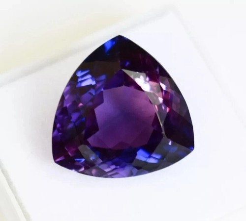 Loose Gemstone 9.42 Ct Trillion Cut Certified Exquisite Color Changing Sapphire - Picture 2 of 7