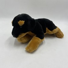 2007 Animal Alley Plush Dog Rottweiler Puppy Bean Bag Stuffed Toy 13"