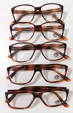 Vintage 5 Pc. Lot ELITE OPT Roy Amber 50/18 Eyeglass Frame New Old Stock A6