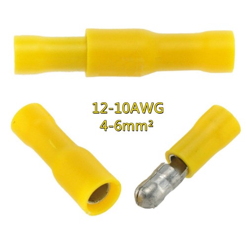 Terminales conectores de crimpado de cable macho hembra bala eléctrica aislada 100/200x - Imagen 6 de 10