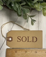 25 Medium SOLD Date Name Phone Brown Ink furniture coffee stained hang tags