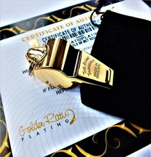 Acme Thunderer 60.5 Professional Sports Football Referee Whistle 24K Gold Plated