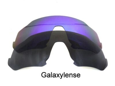 Galaxy Replacement Lenses For Oakley Flight Jacket Black/Blue Polarized 100%UVAB