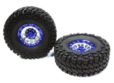 2 Ruote Integy High Mass Blu Con Raggi OZ 1.9 Pollici Per Crawler Scala 1:10