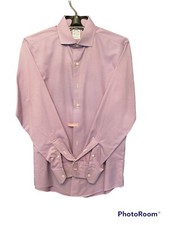 MENS Fall SHIRT BROOKS BROTHERS MEDIUM Long Sleeve Dress Casual Lavender 15/34