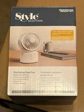 Quantity 15 - NEW Style Selections 3 Speed Oscillating Desk Fan USB Powered