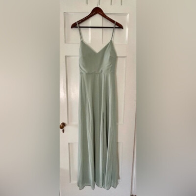 green emerald velvet dress Mismatched Silver Grey Satin Spaghetti Straps Long Bridesmaid Dresses ,  GRB0016