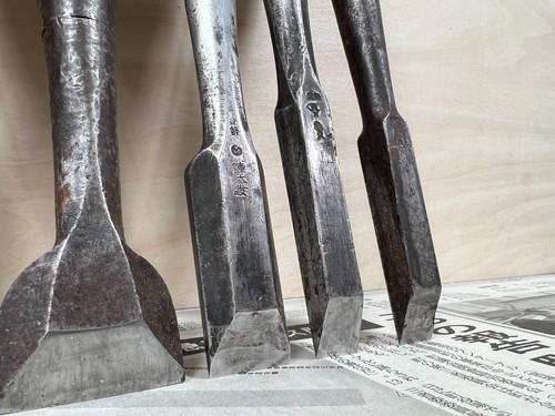 Vintage Japanese Chisel 9set Nomi /Hand Plane Saw Iron Hammer Hand Tool/d69 - Picture 13 of 24