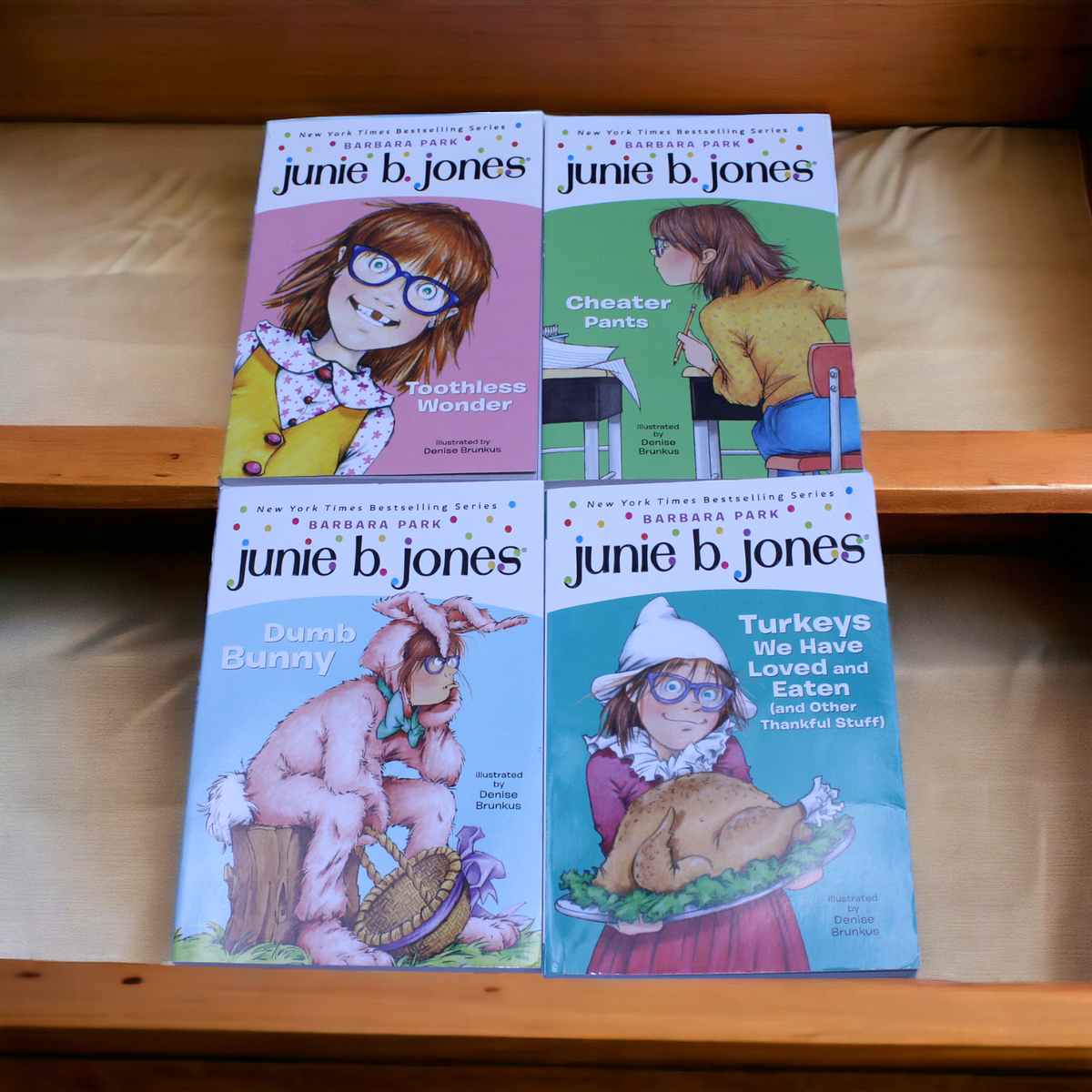 Lot of 4 Junie B Jones Books 20, 21, 27, 28 Cheater Pant Toothless