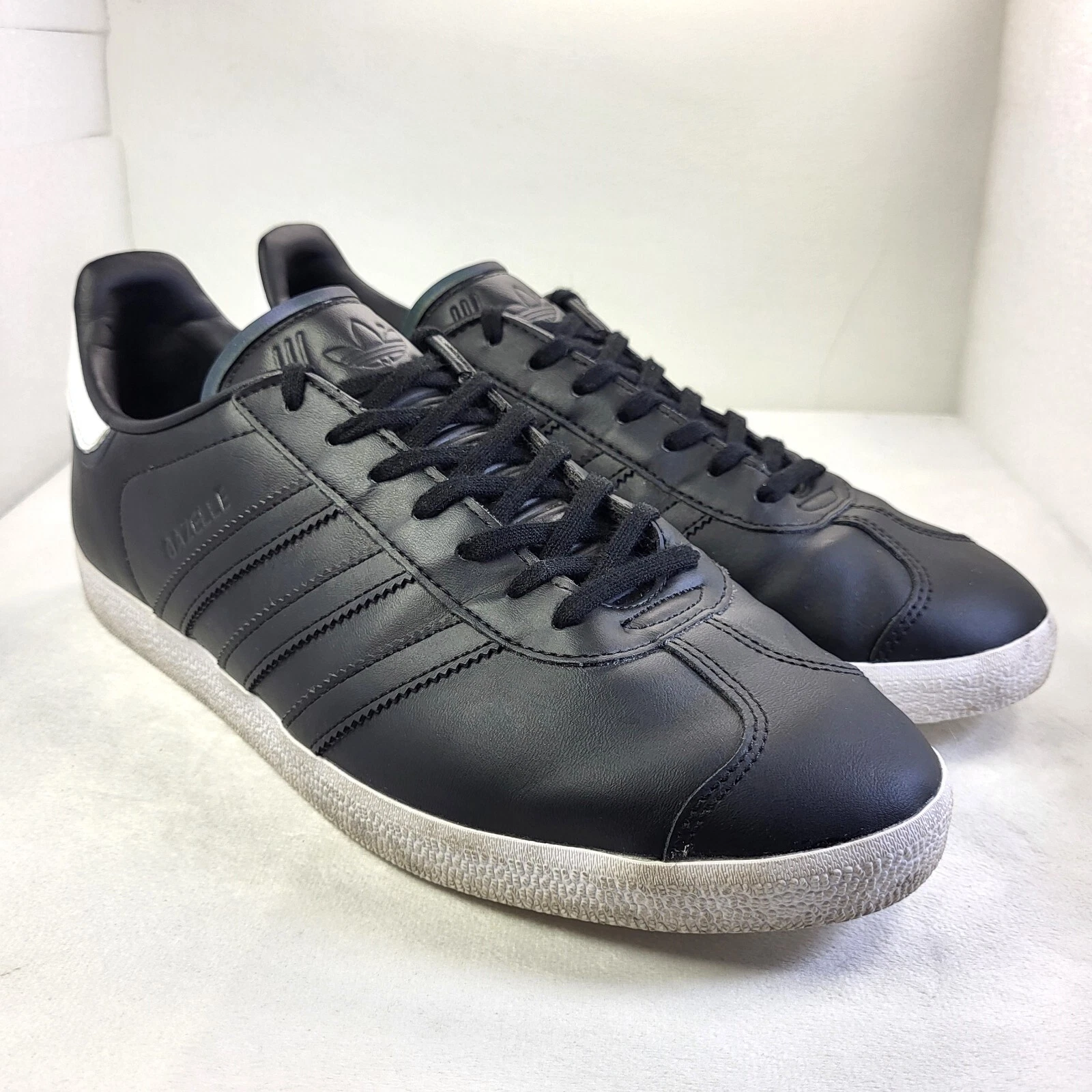 ADIDAS Gazelle Scarpe da Ginnastica Uomo in Pelle Nero UK9 (X89)