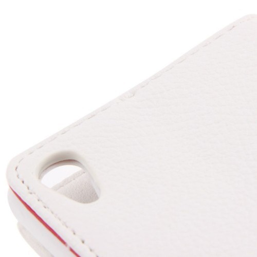 Etui na telefon Flip Quer Pokrowiec na Sony Xperia Z2 L50w białe - Zdjęcie 4 z 4