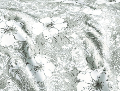 Irisette Sky Mako-Satin Bettwäsche 135x200 Paisley Blüten oliv grün 8459-30 - Bild 2 von 3