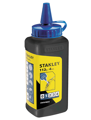 Stanley STHT47403-8-KR Powdered flour Chalk Line Box Blue Chalk 113g - Picture 1 of 2