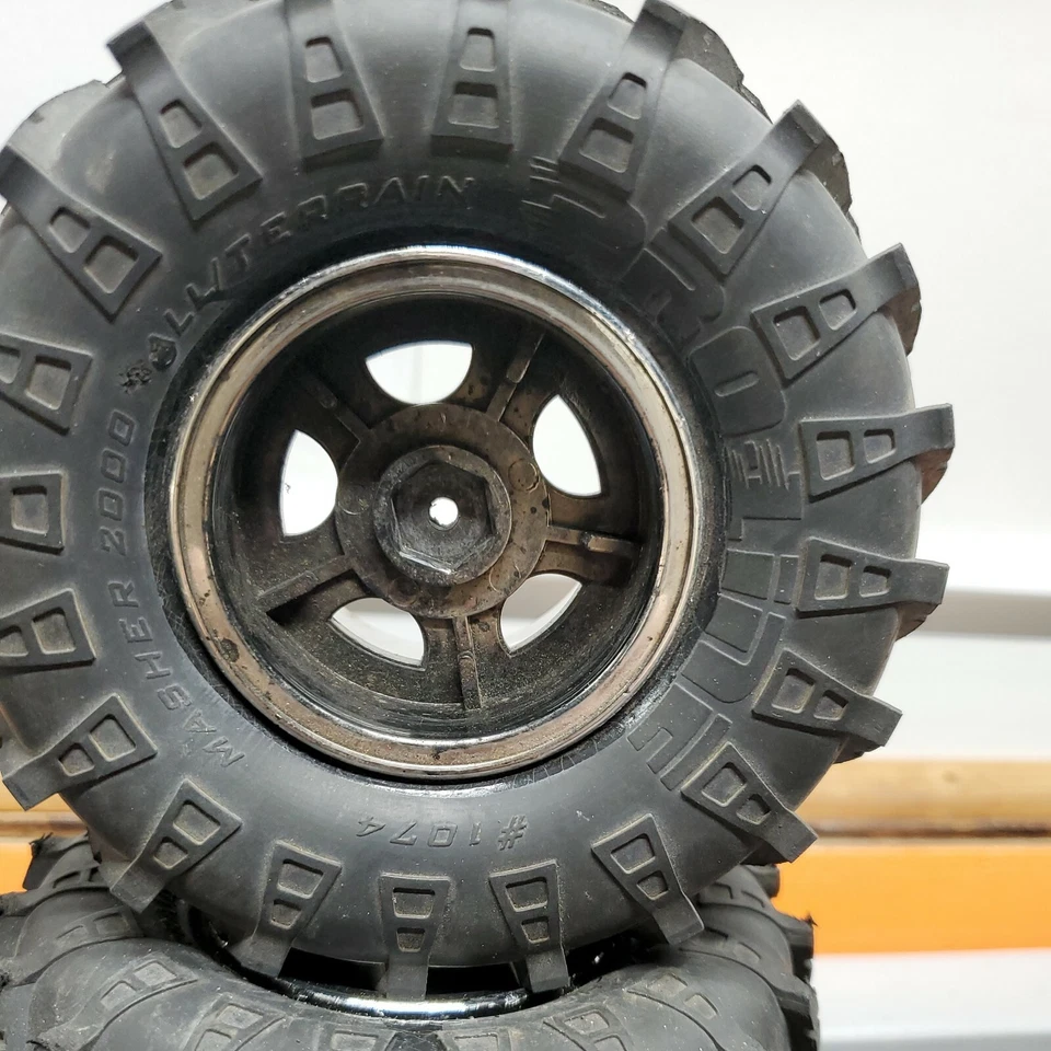 RARE PROLINE MASHER 2000 TIRES WITH INSERTS Glued to Rims - Image 4 of 4