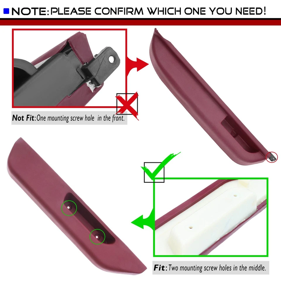 Door Armrest for Chevrolet GMC C/K 1500 2500 3500 1988-1994 Front Driver LH Red Foto 3 de 4