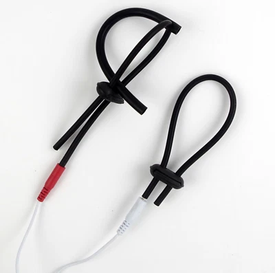 ELECTRO TENS EMS E-STIM 2 CONDUCTIVE ADJUSTABLE RUBBER RINGS AND 2.5MM LEAD,UK